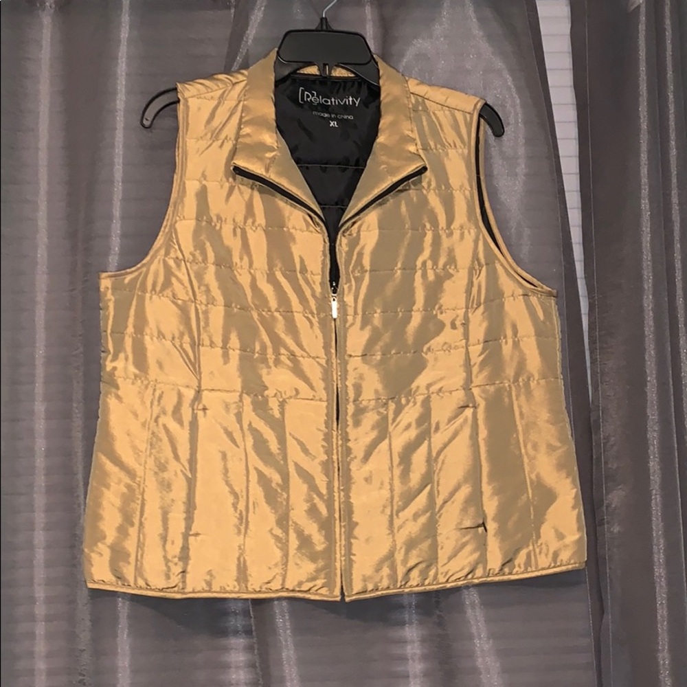 women’s gold vest